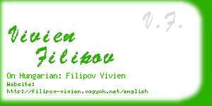 vivien filipov business card